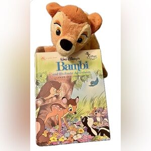 DISNEY BAMBI Plush with Storybook- Vintage